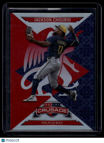 2025 Panini Crusade Jackson Chourio #100 Crusade Red SN