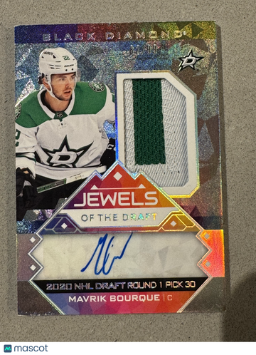 2024 Upper Deck Black Diamond Mavrik Bourque #JD-MB /99 Patch