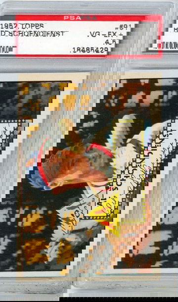 1952 Topps Red Schoendienst #91 PSA 4.5 P1295