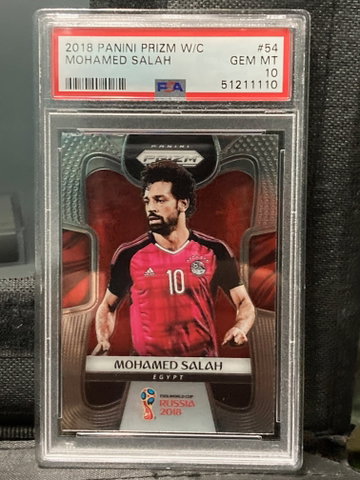 2018 Panini Prizm Mohamed Salah PSA 10 World Cup #54 Base Egypt  