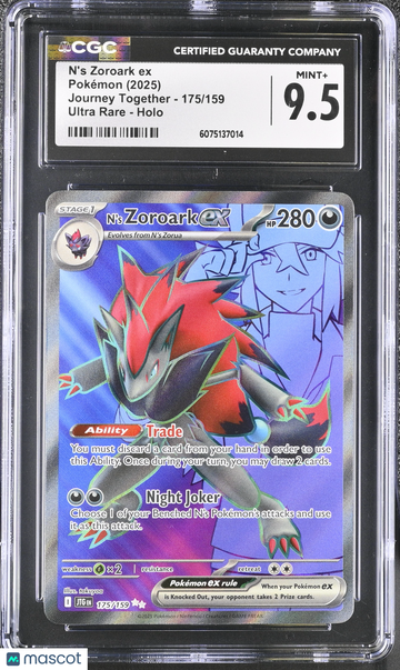 2025 Pokemon Journey Together N's Zoroark ex Holo Ultra Rare Holo Ultra Rare CGC 9.5 #175/159