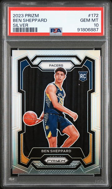 2023 PRIZM BEN SHEPPARD SILVER Rookie Card RC SP #172 PSA 10