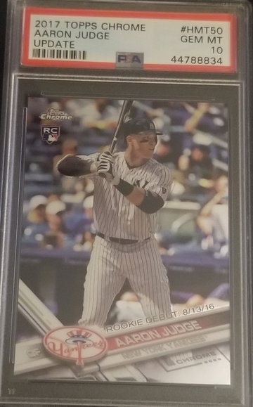 2017 Topps Chrome Update Aaron Judge #HMT50 PSA 10