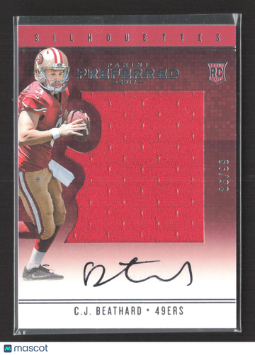 2017 Panini Preferred Silhouettes C.J. Beathard #92 Jersey Patch RC
