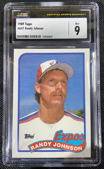 1989 Topps ROOKIE Randy Johnson CSG 9 MINT