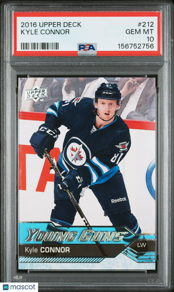 2016-17 Upper Deck Kyle Connor #212 Young Guns Rookie PSA 10