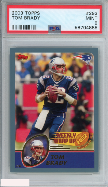 2003 TOPPS TOM BRADY #293 NEW ENGLAND PATRIOTS PSA 9 MINT