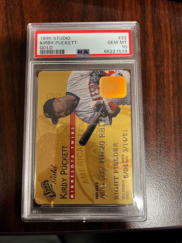 1995 Studio Gold Kirby Puckett PSA 10