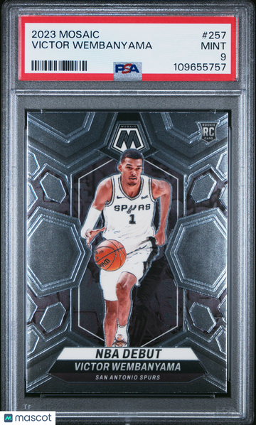 2023 Panini Mosaic Victor Wembanyama #257 PSA 9