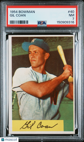 1954 Bowman Gil Coan #40 PSA 7