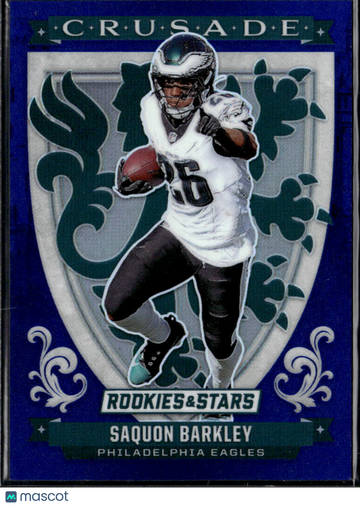 Saquon Barkley 2025 Panini Rookies & Stars Prizm Crusade Blue /50 Philadelphia Eagles