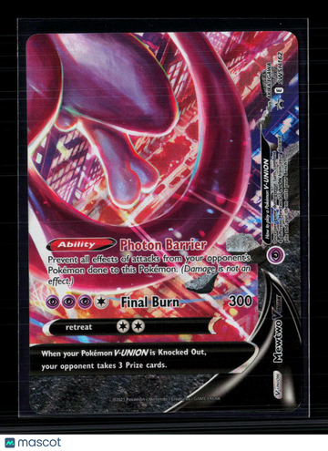 Pokemon 2021 Sword & Shield Mewtwo V-Union FA #SWSH162