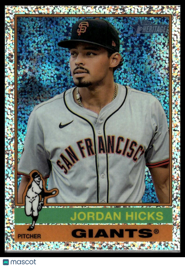 2025 Topps Heritage Jordan Hicks #100 Chrome Silver Sparkle Refractor