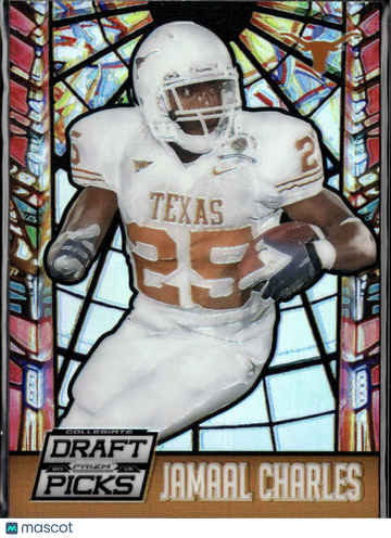 Jamaal Charles 2015 Panini Prizm Collegiate Draft Picks Stained Glass Texas Longhorns