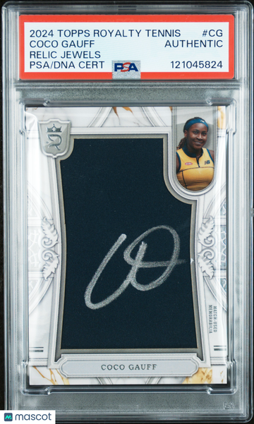 2024 Topps Royalty Tennis Relic Jewels Coco Gauff #CG Relic Jewels Auto /75 PSA Authentic Auto Authentic