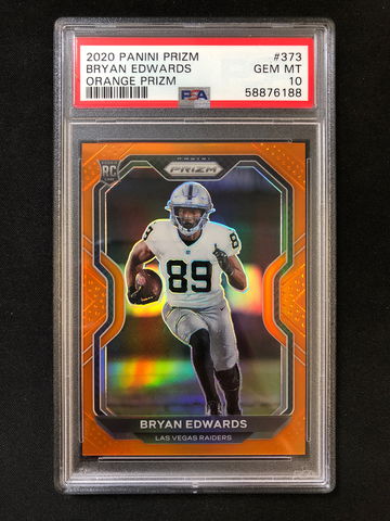 2020 Panini Prizm - Bryan Edwards - Rookie Orange Prizm /249 PSA 10 Gem Mint