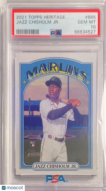 2021 Topps Heritage Jazz Chisholm JR. #665 PSA 10