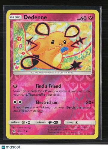 2018 Pokémon Forbidden Light Dedenne Reverse Holo Uncommon 88/131 Trading Card