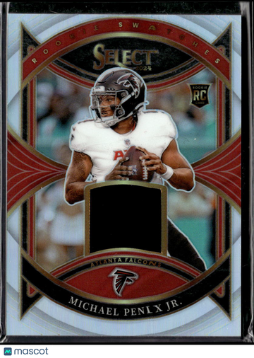 Michael Penix Jr. 2025 Panini Select Rookie Swatches RC Rookie Swatches Memorabilia Atlanta Falcons