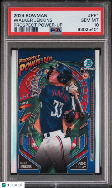 2024 Bowman Prospect Power-Up Walker Jenkins #PP1 PSA 10