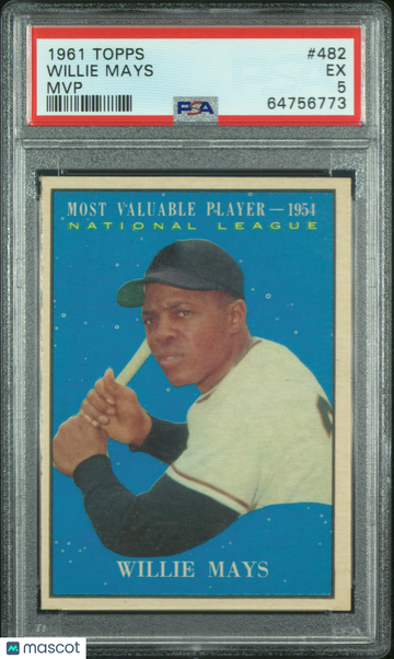 1961 Topps Willie Mays #482 MVP PSA 5