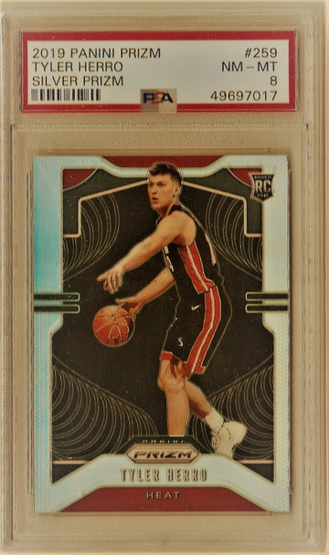 2019 Panini Prizm Silver Prizm Tyler Herro PSA 8