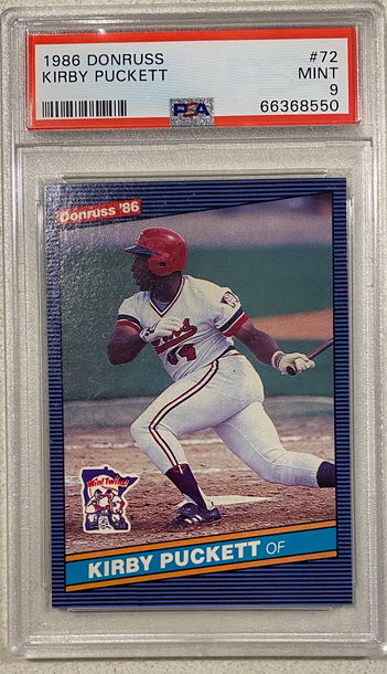 1986 Donruss Kirby Puckett PSA 9