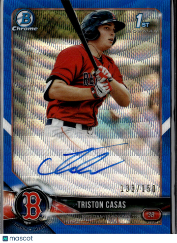2018 Bowman Chrome Triston Casas #CDA-TC Blue Refractor /150