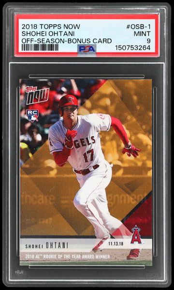 2018 Topps Now Shohei Ohtani Offseason Bonus PSA 9 RC