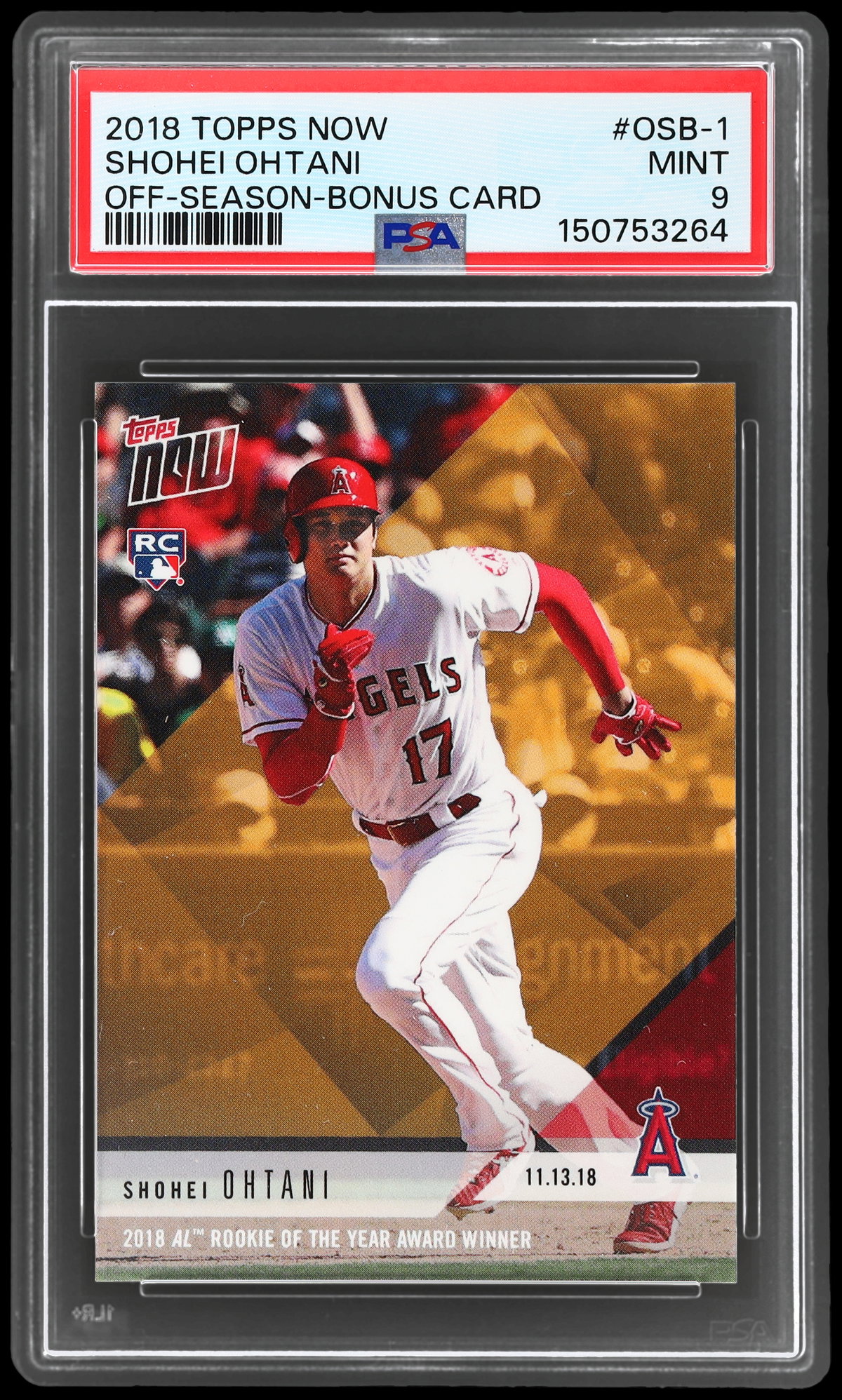 2018 Topps Now Shohei Ohtani Offseason Bonus PSA 9 RC | MySlabs