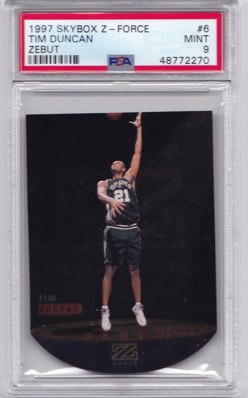 Tim Duncan 1997 Z-Force Zebut PSA 9