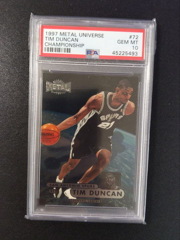 1997 Metal Universe Championship #72 Tim Duncan  PSA10