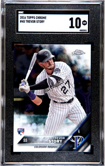 2016 Topps Chrome Trevor Story SGC 10
