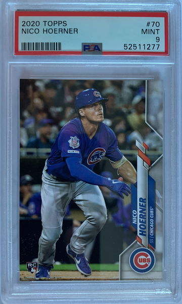 2020 Topps Nico Hoerner No Logo PSA 9