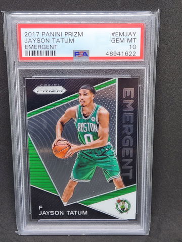 2017 Prizm Emergent Jayson Tatum PSA 10