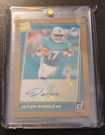 2021 Panini Donruss Rated Rookie Jaylen Waddle Auto #263 