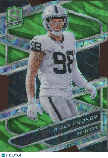 Maxx Crosby 2024 Spectra Neon Green Prizm SSP Las Vegas Raiders 19/30 #59