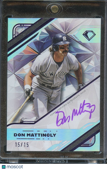 Don Mattingly 2025 Diamond Icons Purple Ink Auto Autograph NY Yankees 15/15
