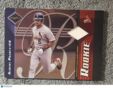 2001 Leaf Limited Albert Pujols #367 /250 Rookie RC Authentic Game-Worn Jersey