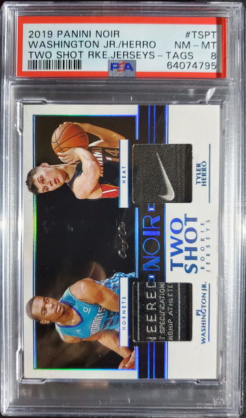 2019 Panini Noir PJ Washington Jr./Tyler Herro  2 Shot Rookie Jerseys  #TSPT 1 OF 1