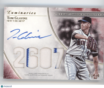 2017 Topps Luminaries Masters of the Mound Autographs Tom Glavine #MMR-TG /10