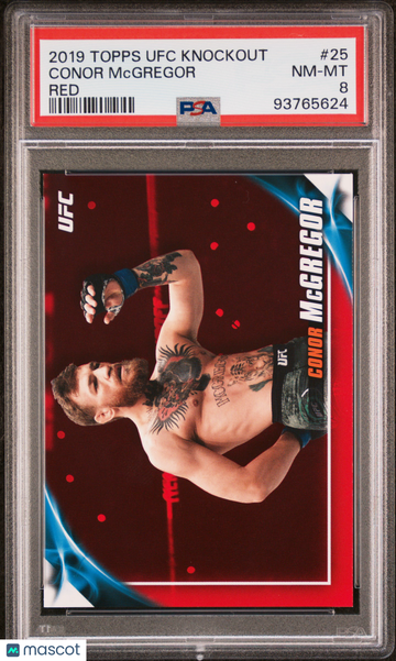 2019 Topps UFC Knockout Conor McGregor #25 Red PSA 8