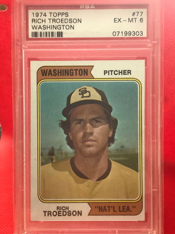 Rich Troedson 1974 Topps 77 PSA 6 Ex-Mt  Washington 