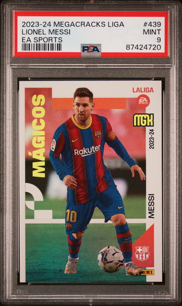 2023-24 PANINI MEGACRACKS LALIGA EA SPORTS MAGICOS LIONEL MESSI #439 PSA 9