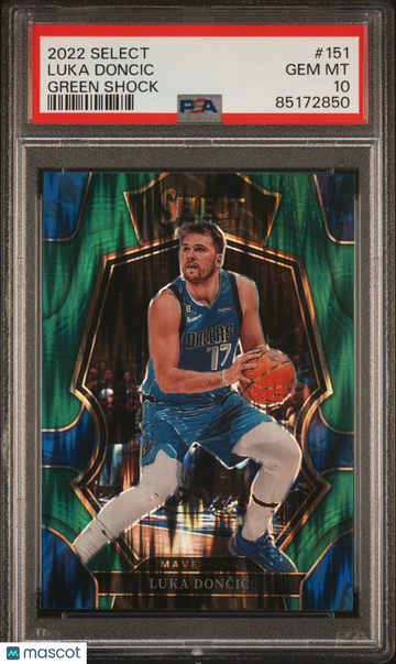 2022 Panini Select Luka Doncic #151 Green Shock PSA 10