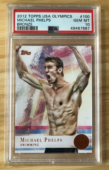 Michael Phelps 2012 Topps USA Olympics Bronze PSA 10