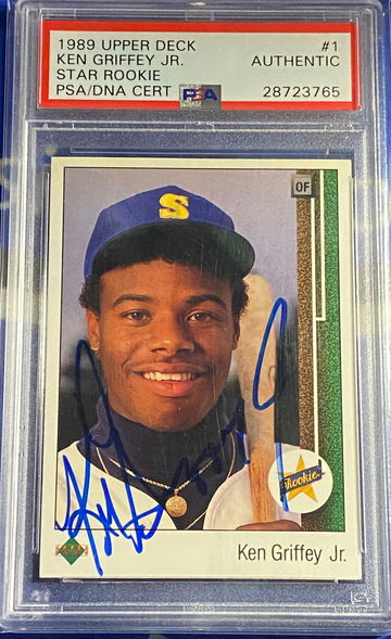1989 Upper Deck #1 Ken Griffey Jr. Signed Rookie Card Auto 
