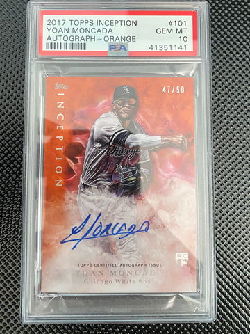 Yoan Moncada POP 1!! PSA 10 Topps Inception Orange Auto /50