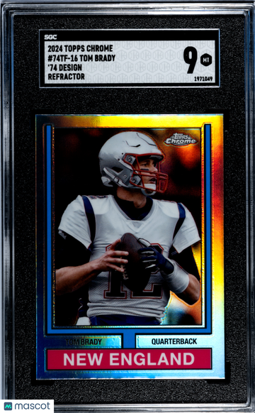 2024 Topps Chrome Tom Brady #74TF-16 '74 Design Refractor SGC 9