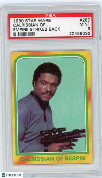 1980 Star Wars Empire Strikes Back Calrissian Of Bespin #287 PSA 9